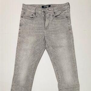 Express Men's Light Gray Slim Jeans